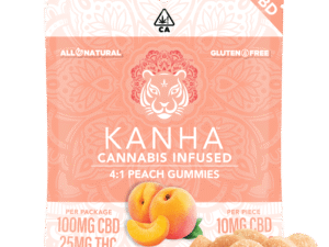 KANHA | Peach 4:1 CBD Gummies – 100mg