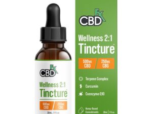 CBDfx, CBD + CBG Oil Wellness Tincture, Full Spectrum, 1fl oz, 250mg CBG + 500mg CBD