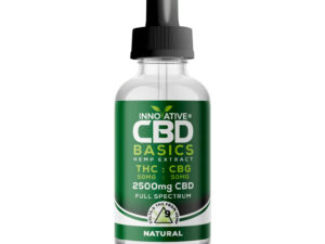 Innovative CBD, Basics CBD Oil, Natural, Full Spectrum, 2fl oz, 50mg THC + 50mg CBG + 2500mg CBD