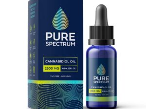 Pure Spectrum, Cannabidiol Oil, Natural Flavor, Broad Spectrum THC-Free, 2fl oz, 2500mg CBD