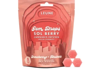 LEUNE Strawberry Rhubarb Gummies - Sol Berry Gem Drops