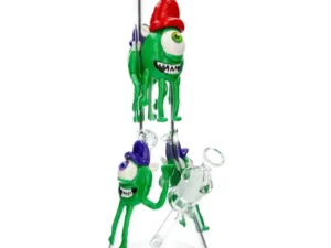 Glass Bong - Ice Bob Alien Green (35cm)